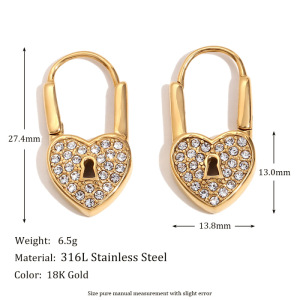 Boucles D'Oreilles Créoles Pour Femmes, Style Rétro, Forme Irrégulière, En Acier Inoxydable, Étanches, Couleur Or, Collection Simple Series h5