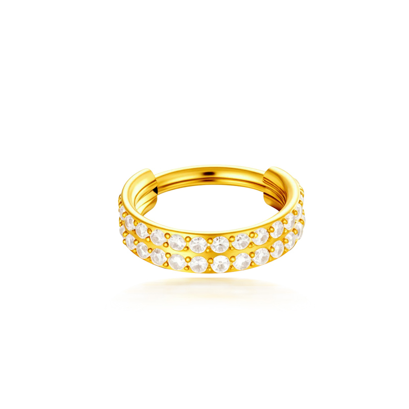 Piercing De Nez Pour Femme, Motif Serpent Simple, En Acier Inoxydable, Étanche, Couleur Or Et Zircon. 