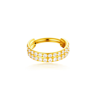 Piercing De Nez Pour Femme, Motif Serpent Simple, En Acier Inoxydable, Étanche, Couleur Or Et Zircon. h5 