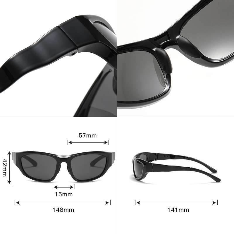 Lunettes De Soleil Décontractées De La Série Simple, Couleur Unie Image3