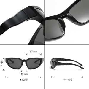 Lunettes De Soleil Décontractées De La Série Simple, Couleur Unie h5 Image3