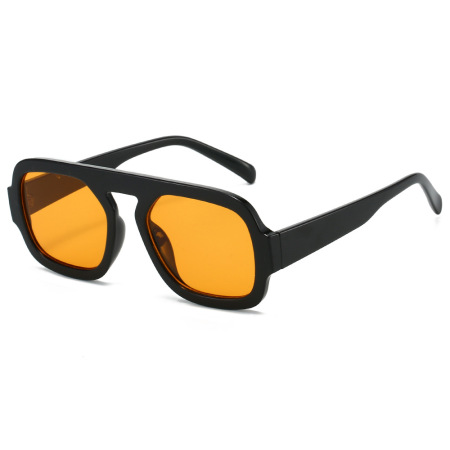 Lunettes de soleil rétro Simple Series à imprimé léopard dégradé uni