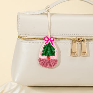 Porte-Clés En Tissu Tissé À Motifs Végétaux Multicolores, Collection Luxueuse Et Décontractée De Noël h5 Image2
