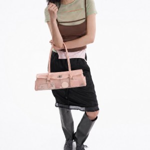 Sac À Main Femme Style Décontracté En Pvc Transparent Uni Avec Quincaillerie Métallique h5 Image3