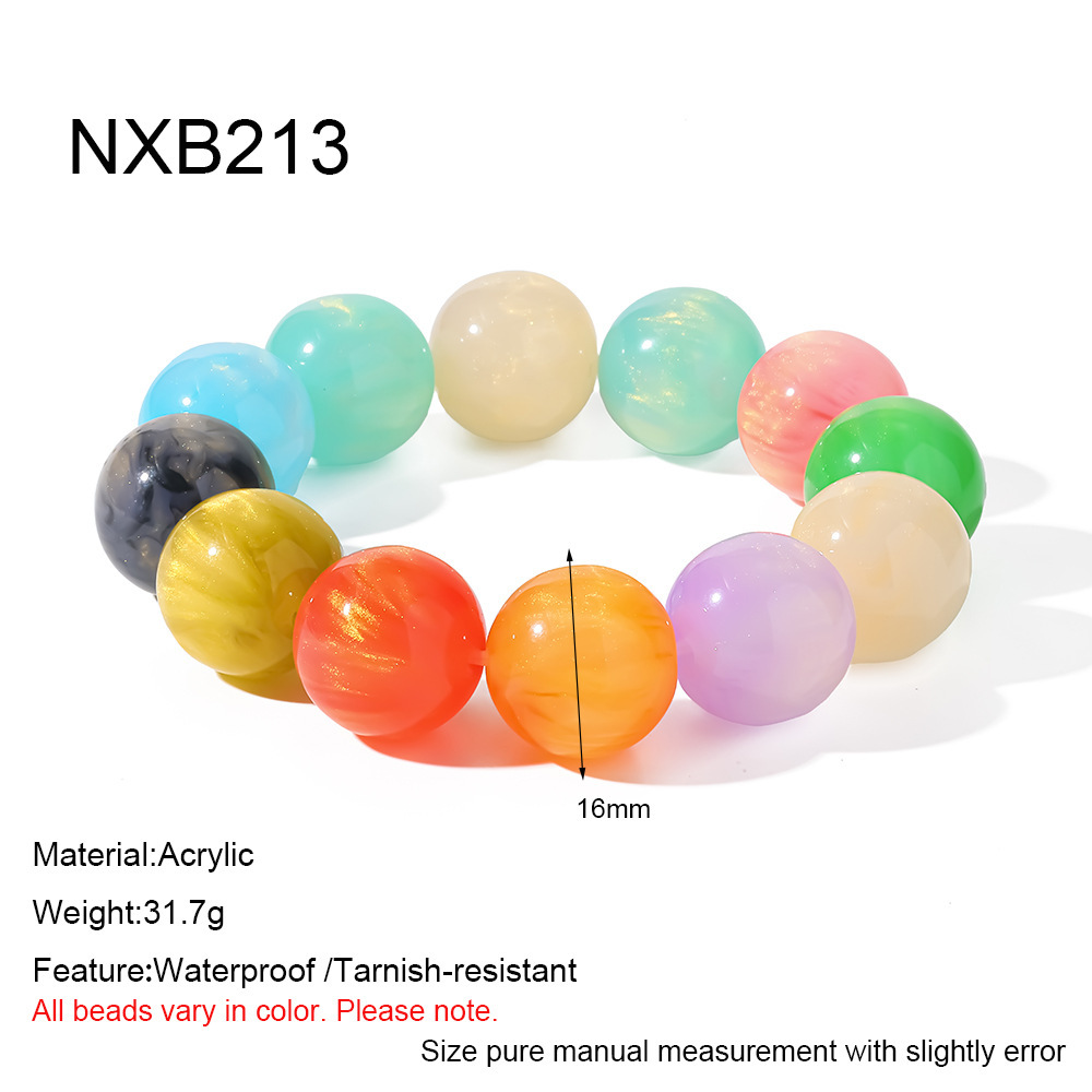 Ensembles De Bijoux En Acrylique Pour Femmes, Collection Simple Series Fresh Daily, Aux Couleurs Dégradées. 