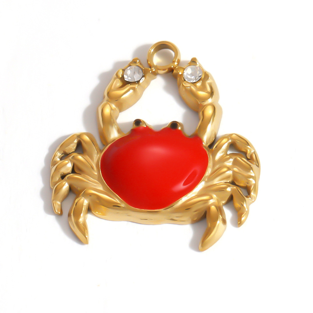 Pendentifs À Faire Soi-Même En Acier Inoxydable Étanche Couleur Or, Style Océanique h5Image2