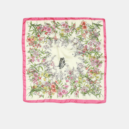 Écharpes d'été en polyester à motif papillon et fleurs multicolores, collection romantique