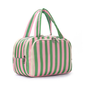 Trousses À Maquillage Simple Series Daily Stripe En Polyester Multicolores h5 