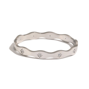 Bracelets Pour Femmes Classic Star En Acier Inoxydable, Étanches, Couleur Or, Ornés De Strass h5 Image3