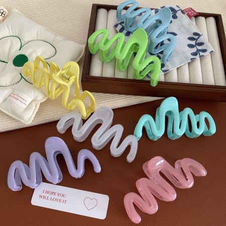 Pinces à cheveux acryliques Simple Series Daily Solid Color Lines 2