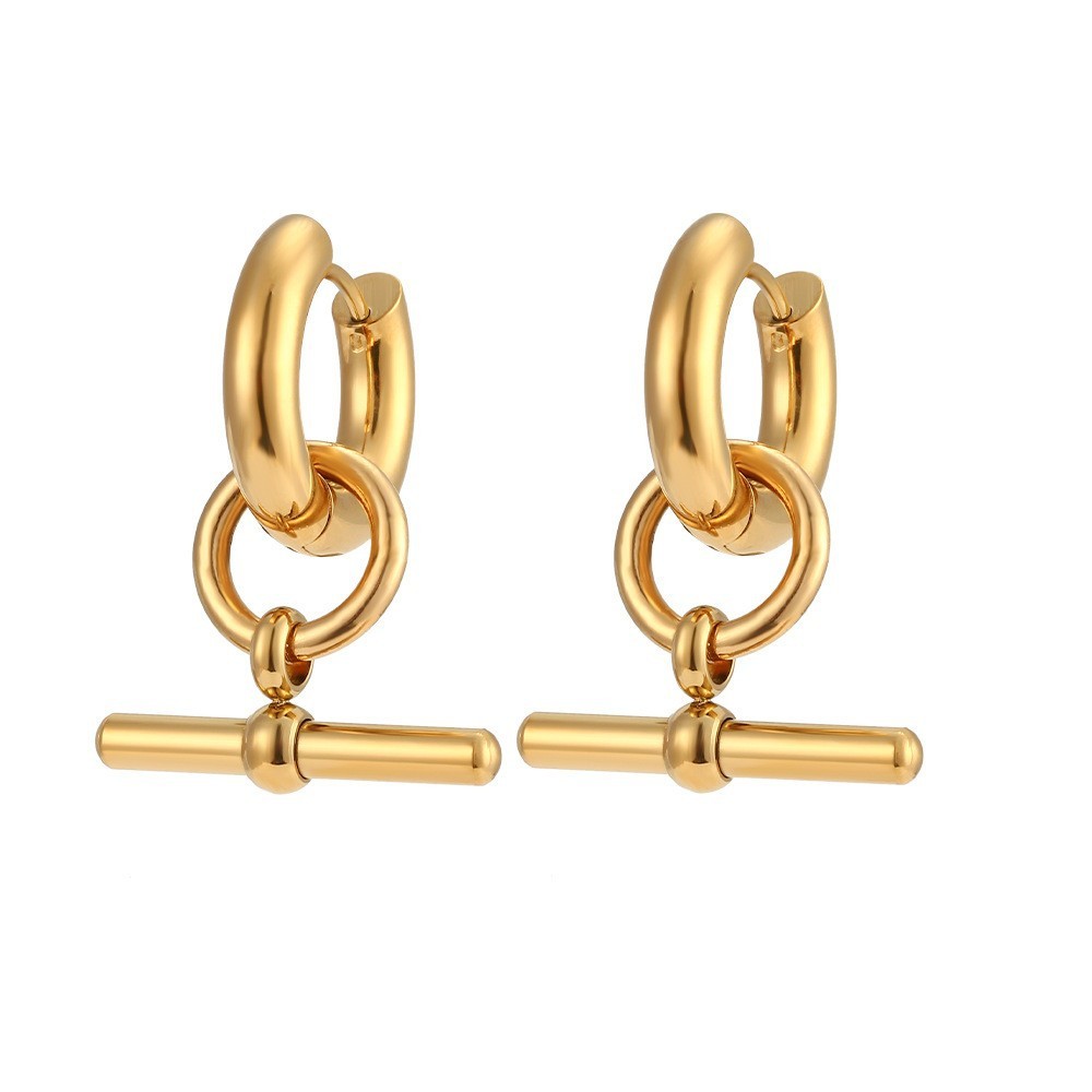 Colliers Pendentifs Pour Femmes, Collection Simple, Forme Irrégulière, En Acier Inoxydable, Étanches, Couleur Or 