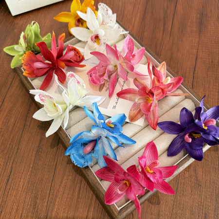 Pinces à cheveux en tissu dégradé de couleurs florales, collection romantique, pour les vacances 2
