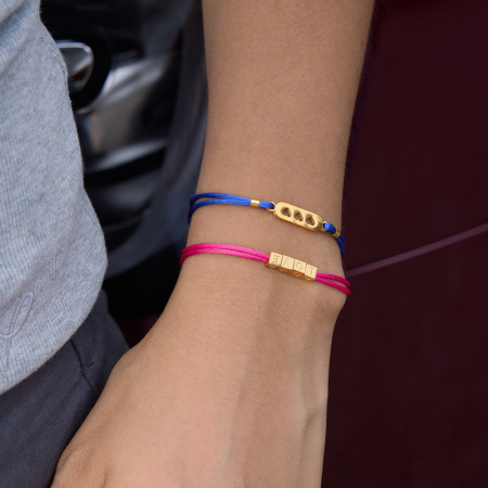 Bracelets tressés pour femmes Simple Series Sweet Letter en acier inoxydable, étanches, couleur or 2