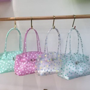 Sac Carré Femme En Pvc Transparent Imprimé À Pois, Style Décontracté h5 Image3