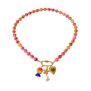 Colliers De Perles En Verre Pour Femmes, Collection Romantique, Style Océanique, Inspirés Des Vacances h5