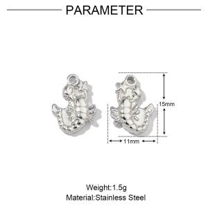 Pendentifs Femme Style Océanique Romantique En Acier Inoxydable Étanche Couleur Or, Motif Étoile De Mer h5 