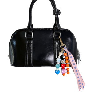 Breloques De Sac En Alliage De Couleurs Assorties, Style Décontracté, Avec Pompons, Pois Et Cœurs. h5 Image4