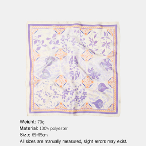 Écharpes D'Été En Polyester À Motif Floral Quotidien, Forme Irrégulière Et Feuilles Multicolores, Collection Simple Series h5 Image2
