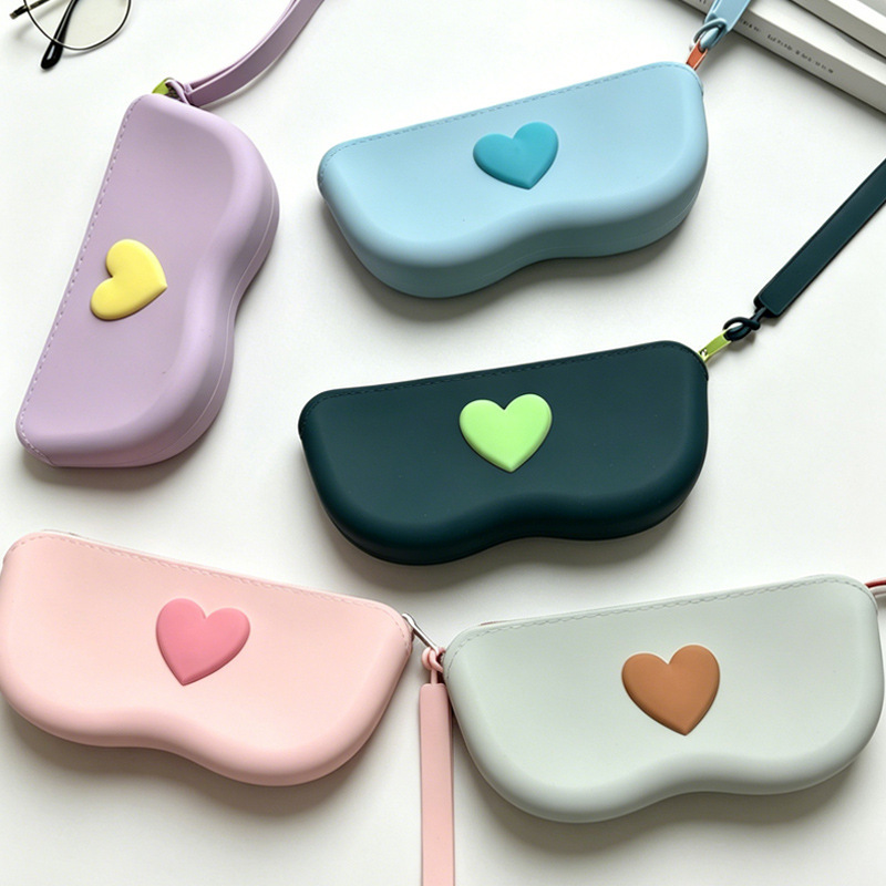 Pochette De Rangement Pour Lunettes De Soleil En Gel De Silice Simple Series Sweet Heart, Couleurs Assorties Image3