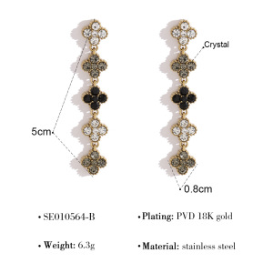 Ensembles De Colliers Pour Femmes, Collection Romantique, Élégants, En Acier Inoxydable, Imperméables, Ornés De Zircons Colorés Et De Motifs Trèfle. h5