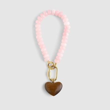 Collection romantique - Perles en forme de cœur simples en agate - Breloques pour sac