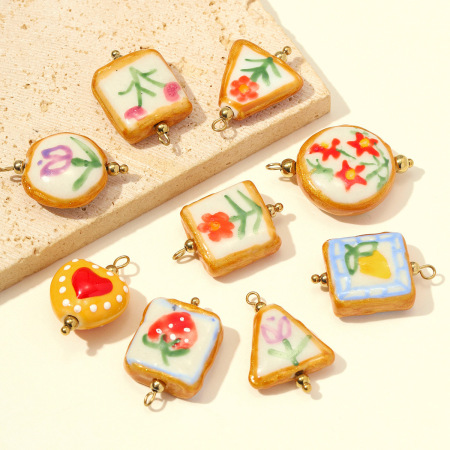 Pendentifs pour femmes, collection romantique, forme irrégulière, fruits, en acier inoxydable étanche, couleur or 2