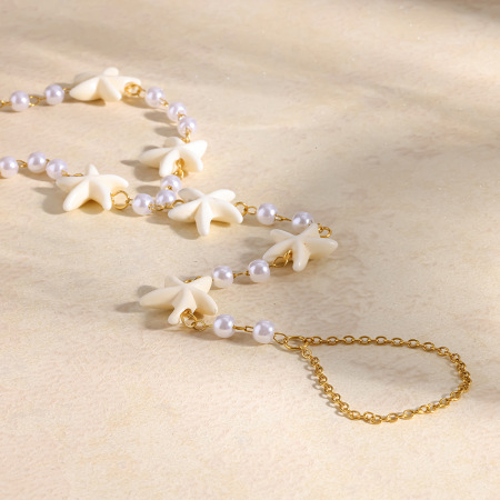 Chaîne de poignet pour femme Daily Starfish en acier inoxydable, étanche, couleur or et zircon, collection Luxueuse 2