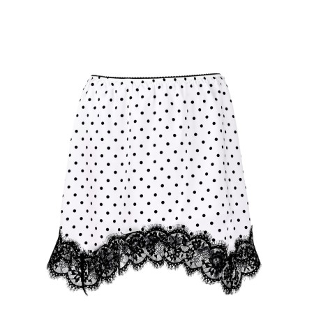 Jupe midi élégante et simple en dentelle à pois 2