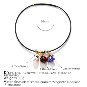 Colliers Pendentifs Pour Femmes, Collection Simple, Forme Irrégulière, Cœur Et Poisson, En Acier Inoxydable Étanche, Couleur Or h5 