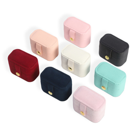 Boîtes à bijoux rectangulaires en PU de la série Simple Daily