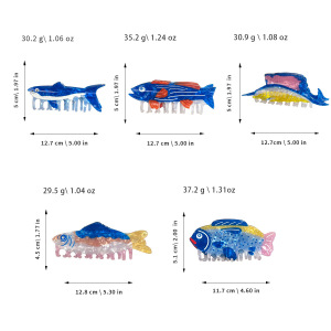 Pinces À Cheveux Unisexes En Acétate De Poisson, Couleur Unie Naturelle, Série Simple h5 Image4