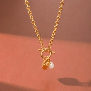 Colliers Pendentifs Pour Femmes Simple Series Daily Heart En Acier Inoxydable Étanche Couleur Or Avec Zircon h5 Image5