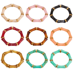 Bracelets Pour Femmes En Résine À Dégradé De Couleurs h5 Image5