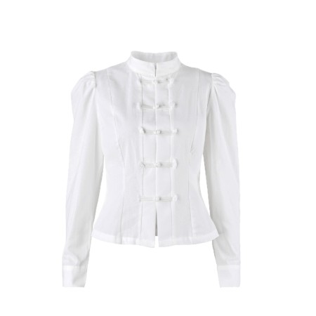Chemisiers et chemises unis, style rétro simple 2