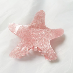 Griffes À Cheveux Acryliques Simple Series Natural Solid Color Oceanic Style Starfish Color Gradient Color Acrylic Hair Griffes h5