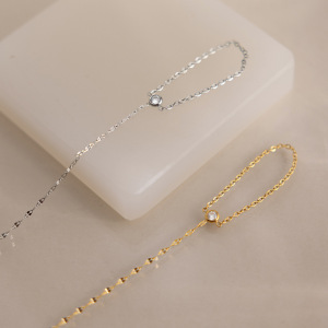Chaîne Simple En Acier Inoxydable Étanche Avec Zircon Pour Femme h5 Image4