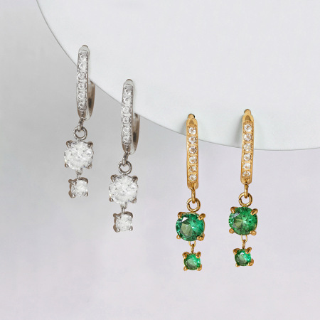 Boucles d'oreilles pendantes pour femme, luxueuses, rétro, en forme de cercle géométrique, en acier inoxydable étanche, couleur or, ornées de zircon.