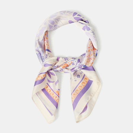 Écharpes d'été en polyester à motif floral quotidien, forme irrégulière et feuilles multicolores, collection Simple Series 2