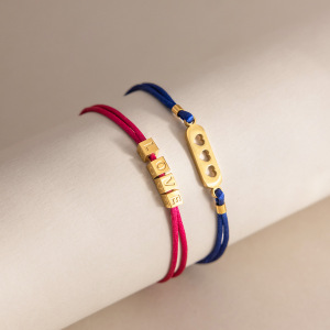 Bracelets Tressés Pour Femmes Simple Series Sweet Letter En Acier Inoxydable, Étanches, Couleur Or h5 Image4