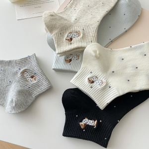 Chaussettes Courtes À Pois Avec De Jolis Animaux h5 Image2