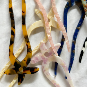 Épingles À Cheveux En Acétate À Motif Léopard Élégant, Style Océanique, Dégradé De Couleurs Avec Étoiles De Mer, Collection Simple h5 Image4
