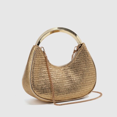 Sacs à main pour femmes en paille tressée, style parisien chic