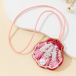 Collection Luxueuse De Perles Naturelles De Style Océanique, Perles Tissées En Coquillage, Imitation Perle, Breloques De Sac En Perles Artificielles h5 Image4