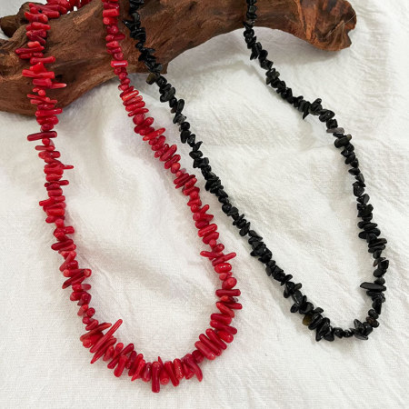 Colliers de perles vintage en pierres naturelles pour femmes 2