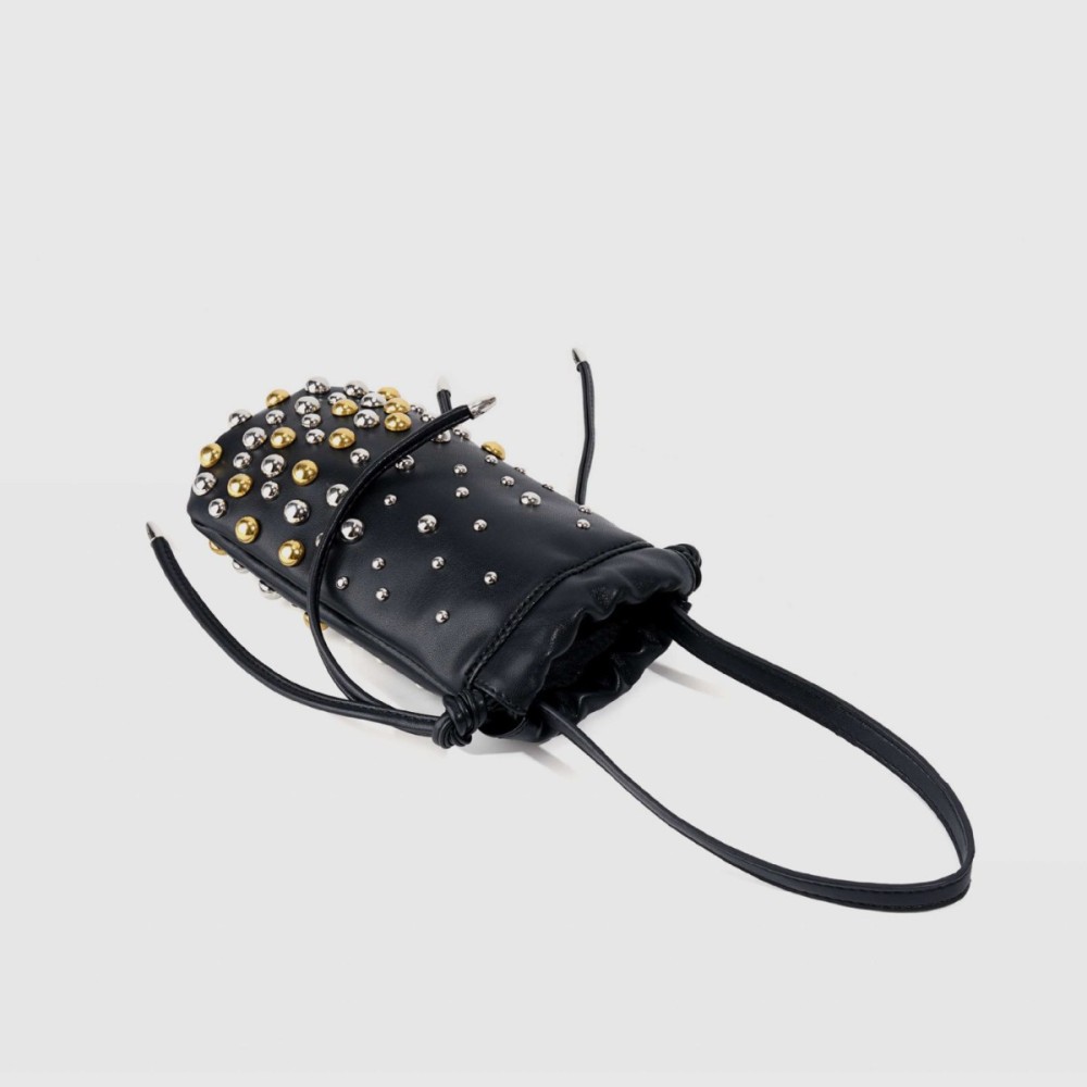 Sac Seau Femme En Pu À Rivets Cloutés Style Streetwear Image4