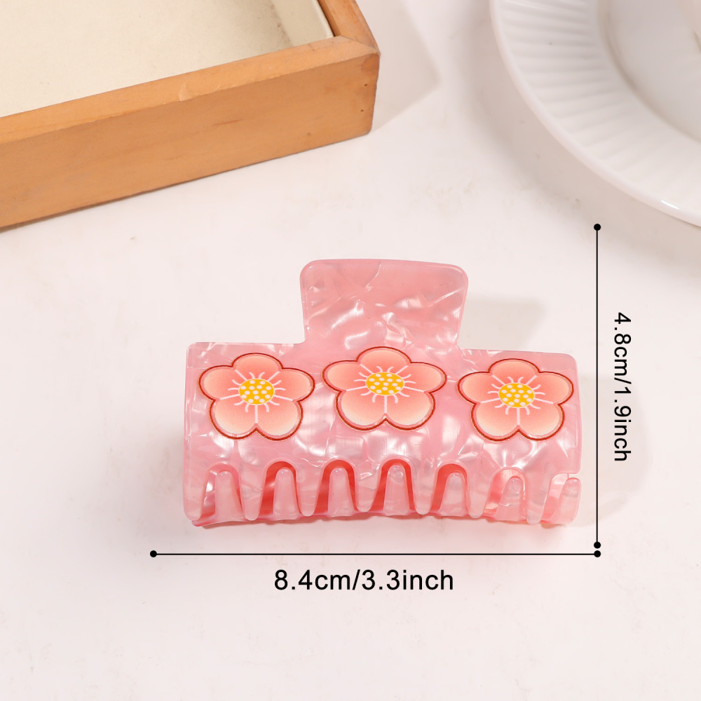 Pinces À Cheveux Unisexes En Pvc, Coloris Uni Dégradé, Motif Fleur Douce, Série Simple 