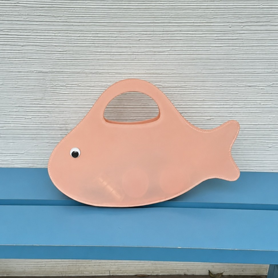 Sac À Main Femme Style Décontracté En Pvc Transparent Uni À Motif De Poisson Et D'Océan h5Image4