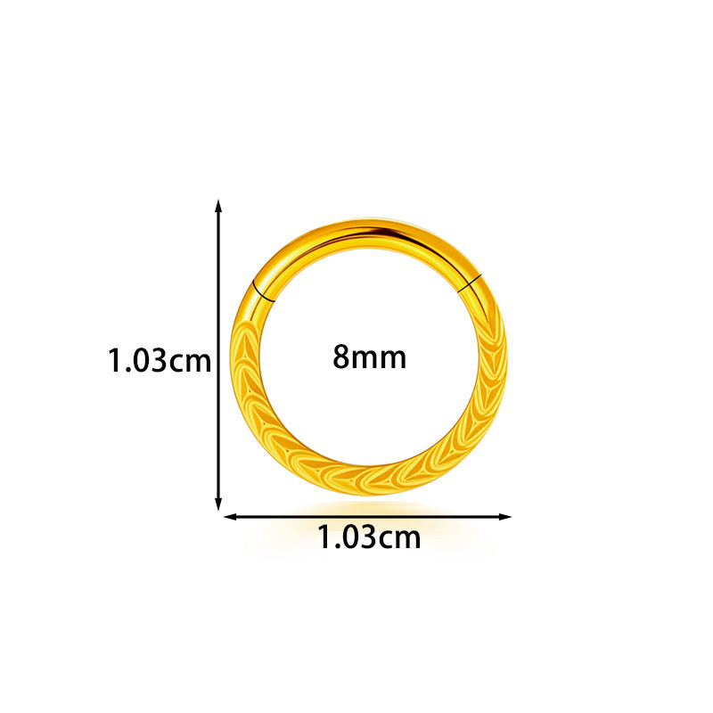 Piercing De Nez Pour Femme, En Acier Inoxydable, Couleur Or, Avec Zircon Et Motif Floral En Forme De Cœur. Image2