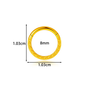 Piercing De Nez Pour Femme, En Acier Inoxydable, Couleur Or, Avec Zircon Et Motif Floral En Forme De Cœur. h5 Image2