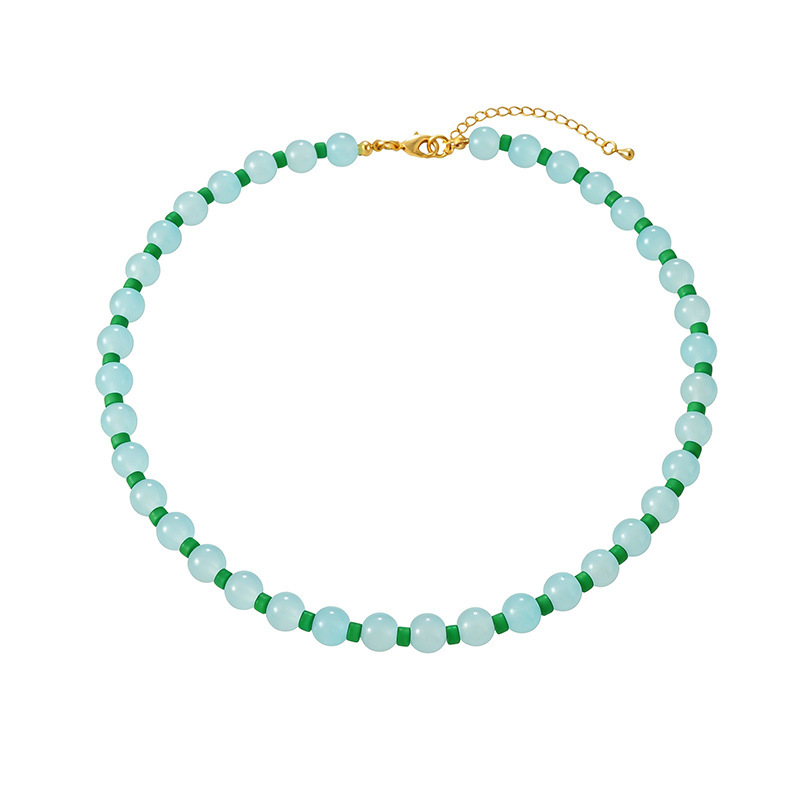 Colliers De Perles De Verre Multicolores Pour Femmes 